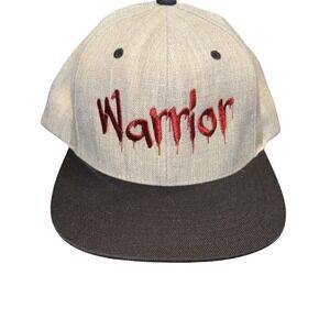 Lids Warrior Blood Drip Snapback Hat Heather Grey Black Flat Bill Cap Mens OSFM
